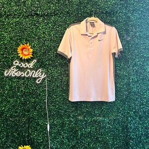 Men's Nike Dri-fit Golf Polo Pink & Gray Size Medium Great condition